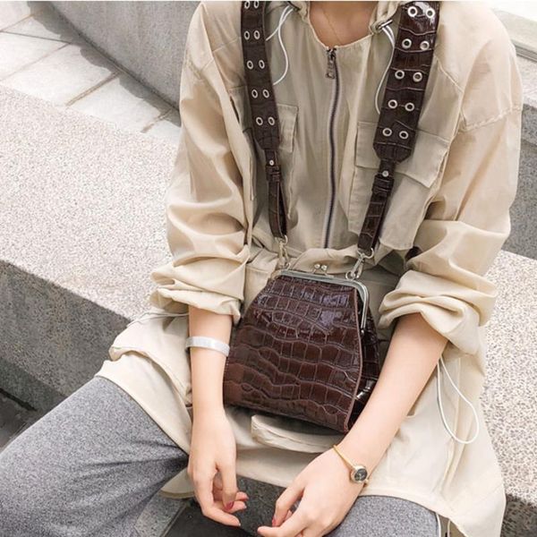

урожай stonepattern посланник женщина luxury shoulder crossbody сумка конструктора pu клип пакет болс feminina