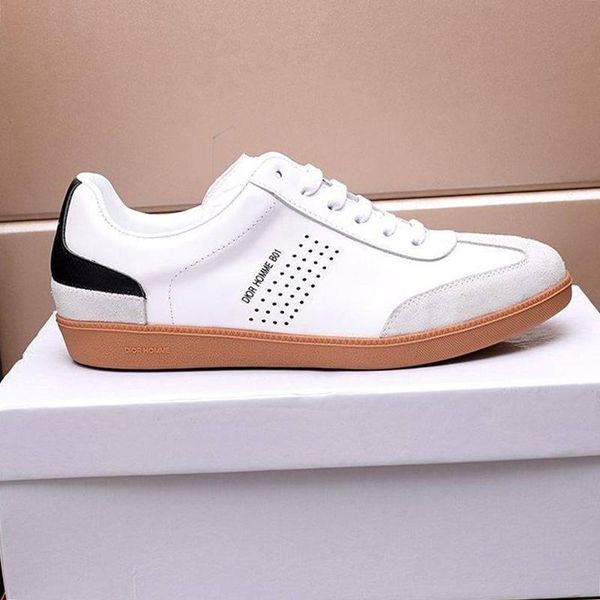 

calfskin sneaker b01 logo men 's shoes drop ship vintage style breathable low lightweight luxury design lace -up outdoor walking m