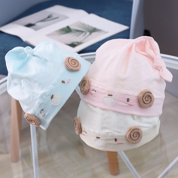 

smiling autumn thin cartoon pullover newborn cotton hat tire mz9037 pullover hat baby cap baby cap, Blue;gray