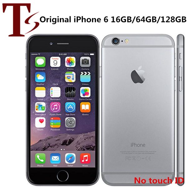 

100% original apple iphone 6 without fingerprint function 16gb/64gb/128gb 4.7 inch a8 dual core ios 12 refurbished unlocked mobile phone