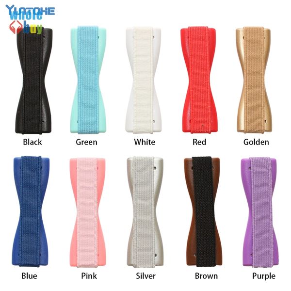 

100pcs/lot durable universal finger elastic rope phone holder plastic sling grip anti slip stand for tablet cellphone
