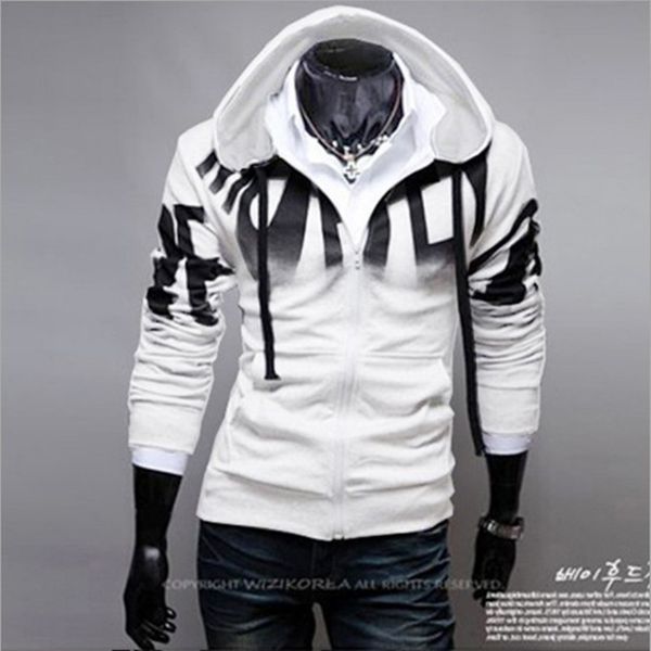 

new hoodies men sweatshirt zipper outdoorsport cardigan casual print men hoody sweatshirt pullovers m8, Black