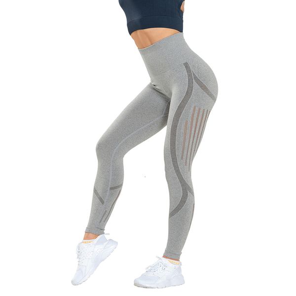 

fitness leggings women high waist elastic streamline seamless mesh trouser fitness women pants push up female leggings for gym, Black