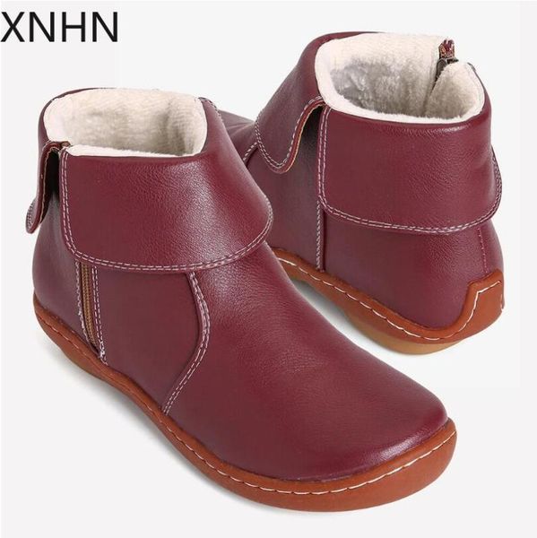 

2020 winter women slip resistant comfy keep warm casual ankle short boots zipper soft comfy pu leather boots women botas mujer, Black
