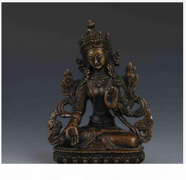 

коллекционная китайский меди handwork lifelike статуи будду, Silver