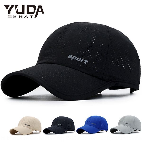 

new mesh quick-drying fashion edge men's baseball sun hat sun hat baseball cap polyester sunshade breathable cap, Blue;gray