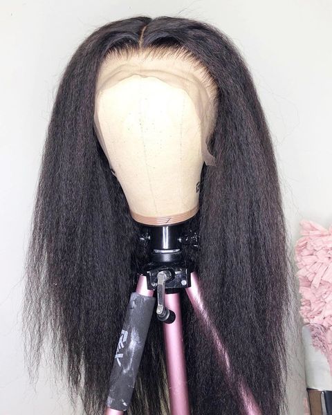 

lace front human hair wigs ombre italian yaki remy hair preplucked wigs full end for women black