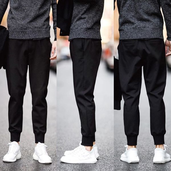 

2020 harem pencil gym casual drawstring sweatpants jogger sports black long track athletic trousers men size pants plus running puqmu