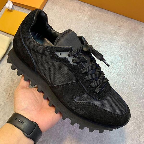 

runner sneaker mens shoes with origin box soft footwears comfortable lace -up casual men shoes herren luxus marken schu, Black