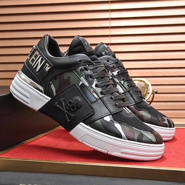 

men shoes phantom kick $lo -camouflage zapatos de hombre men shoes casual with box lace -up style herrenschuhe luxury design, Black