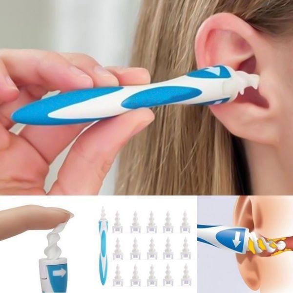 

new 16pcs multifunctional spiral earwax removal earwax cleaner soft ear removal tool ears care supply