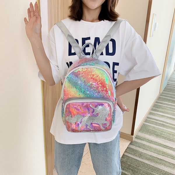 

shoulder bag mermaid student children's shoulder bag sequins backpack mermaid fantasy sequins fantasy student children's backpack, White