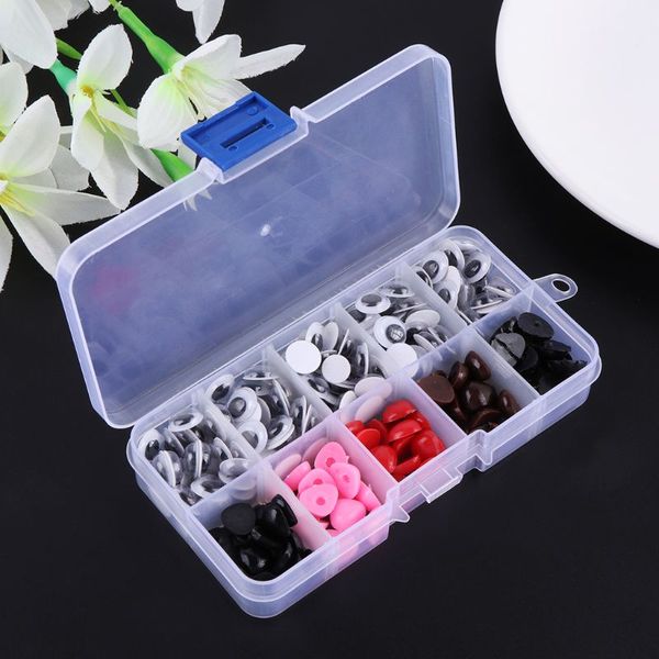 

150pcs self-adhesive plastic safety eyes with 75pcs flat noses for bear doll puppet handmade crafts children diy toys