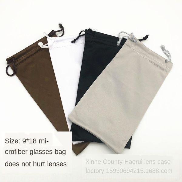 

microfiber cloth cloth black gray glasses bag needle two sun glasses bag, Blue