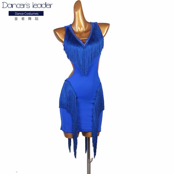 

stage wear 2021 latin dance dress tassel style practice clothes costumes, Black;red
