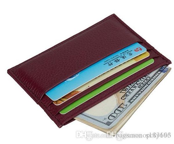 

тонкий мужчины бумажник сцепления кошелек кредитных id держателя карты тонкий кошелек банковских карт пакет монет сумка деловых женщин натур, Brown;gray