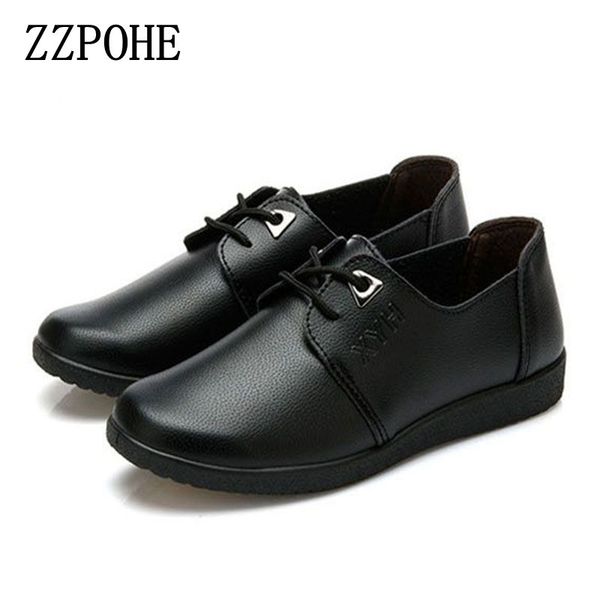 

zzpohe new casual shoes slip mom solid middle-aged non-slip soft bottom comfortable women shoes large size flat black