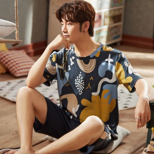 

hvlrl spring clothing shorts autumn men's cotton short-sleeved shorts korean men's young and middle-aged thin japanese and korean, Black;brown