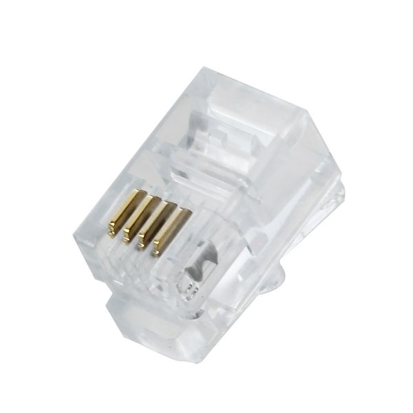 

clear plastic 30 pcs 4p4c connector rj9 phone adapter-hot
