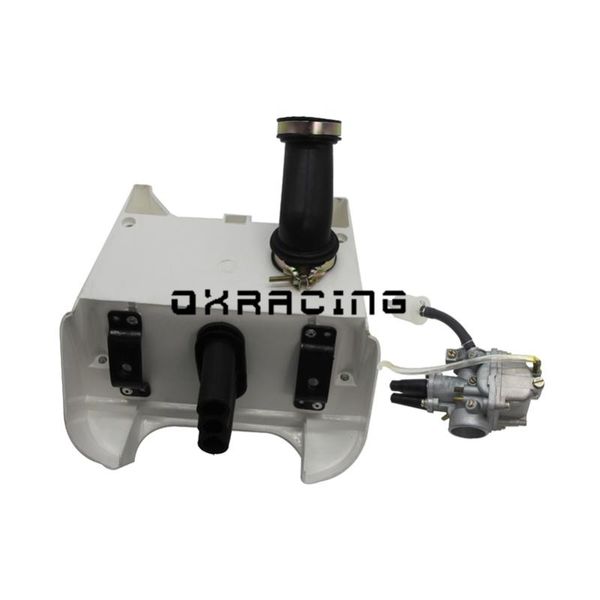 

carburetor carb with air filter box foam assembly for pw80 py80 peewee 80 motorcross