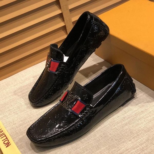 

2020e new high-end men's business daily casual shoes leather shoes soft peas shoes british fashion wild lazy shoes, size: 38-45