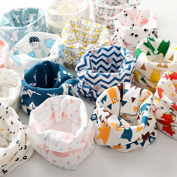 

multi-functional children's scarf cotton boneless seam hemming neck cover korean style fashionable multi-matching pullover scarf, Red;brown