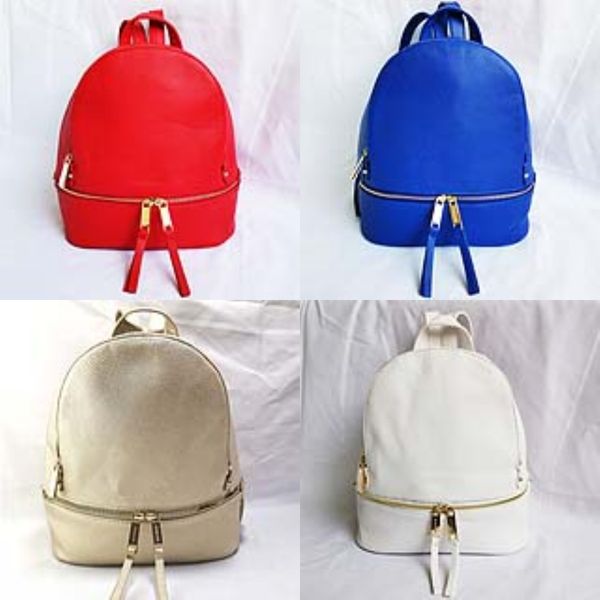 

2020 new women's backpack korean retro soft leather backpack fashion travel solid color zipper anti-theft bag#694