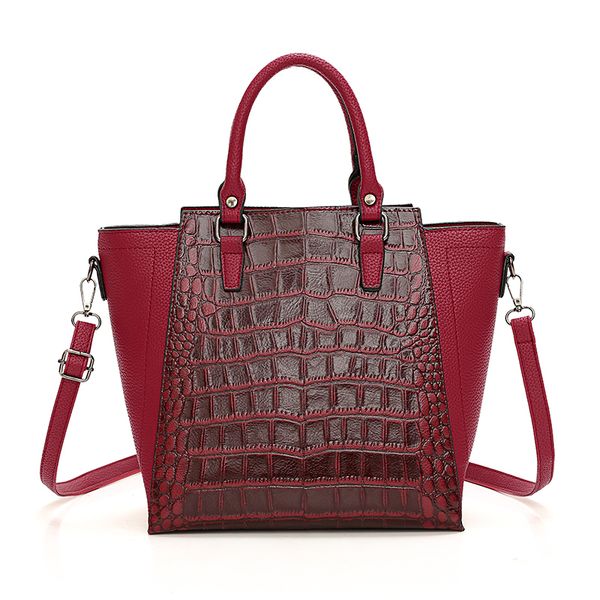 

luxury crocodile trapeze bag women tote bags designer handbags patent leather shoulder bag famous brands bag