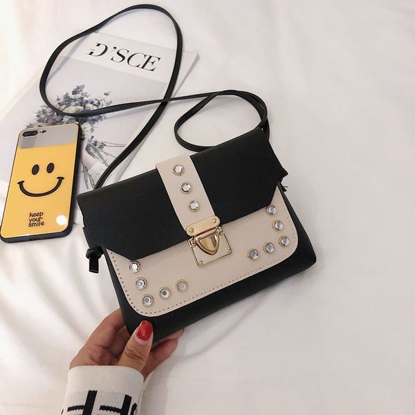 

womens shoulder bag quality pu production discount ladies messenger bag diamond buckle waterproof phone bag bags for women 2020