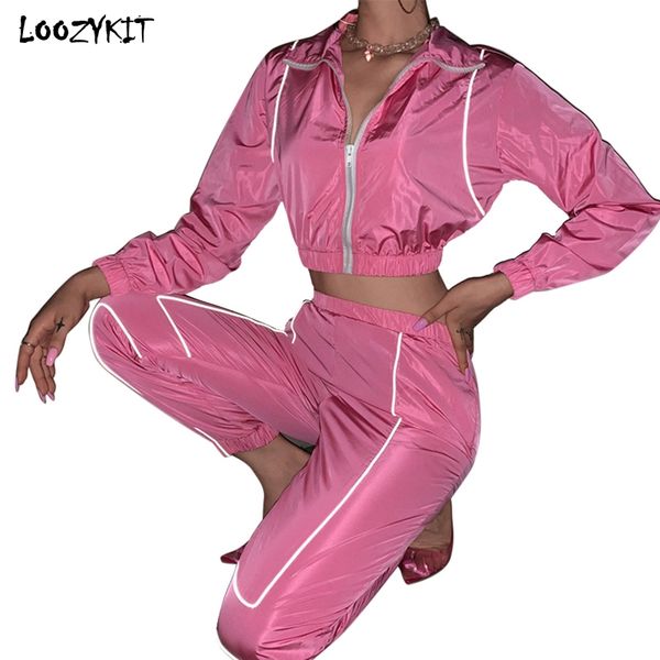 

ladies sports suits t shirt + pants set two-piece suit zip jacket coat jogging set casual trousers women autumn, Black;blue