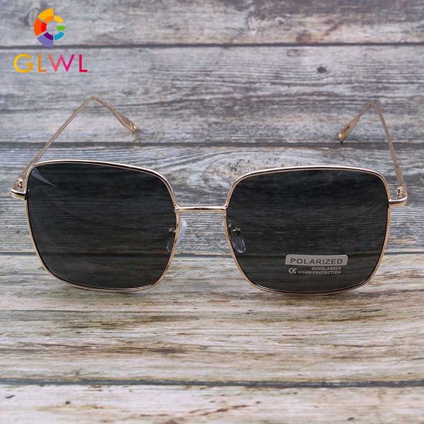 

square sunglasses polaroid women's glasses female driver's shade vintage pilot eyeglass woman gold frames eyewear for ladies, White;black