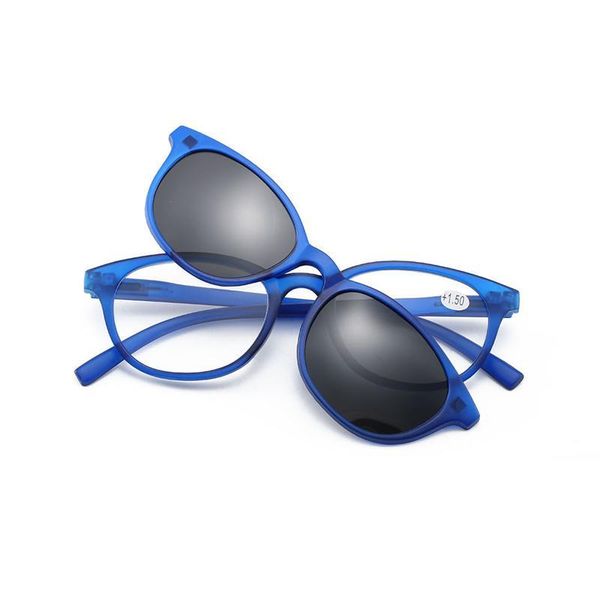 

zilead polarized magnetic clip on sun reading glasses square sunglasses prebyopia spectacles men women eyeglasses eyewear, White;black