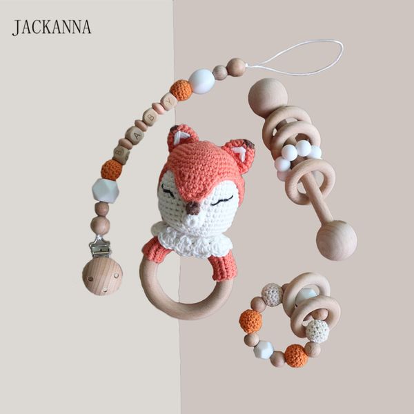 

personalise name baby pacifier clips teething bracelets crochet soother holder chain baby rattle teether newborn dummy clips