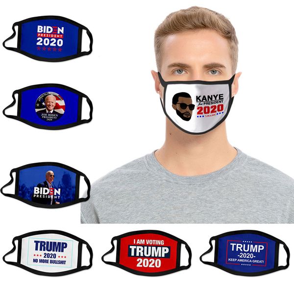 

2020 election kanye west cotton mask keep america great again cosplay trump biden party face masks anti dust washable breathable mouth cover