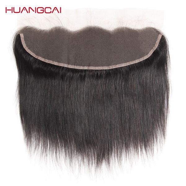 

brazilian lace frontal closure straight human hair 13x4 with baby hair one bundle ear to ear remy 8-18inch, Black