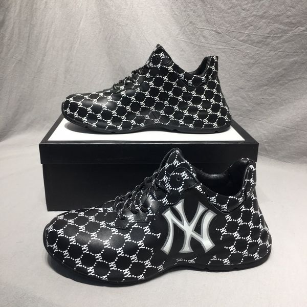 

2020 y8 fashion trend mens designer shoes leather breathable luxury shoes lace-up casual hiker shoes mens sneakers, Black