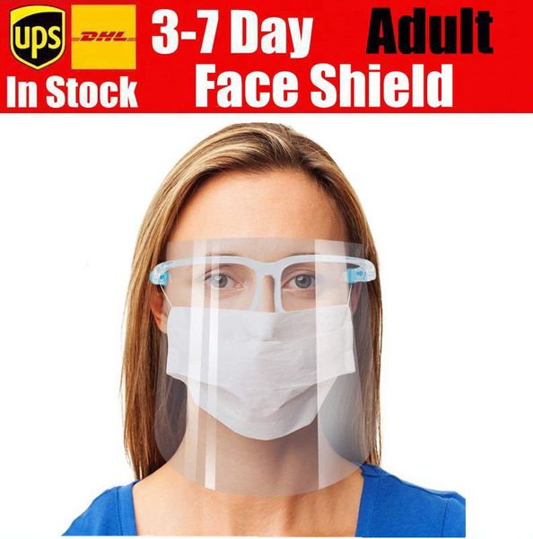 Nuova maschera per visiera protettiva per il viso Maschera di sicurezza anti-spruzzo d'olio Anti-UV Protettiva per il viso in PET Maschera per il viso trasparente in vetro 3-7 giorni negli Stati Uniti