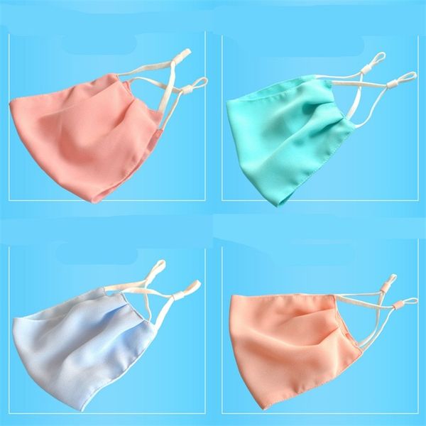 

silk face masks breathable respired mascherine washable pm 2.5 mouth mascarilla fashion man women dust protective muti colors 3 5mta c2