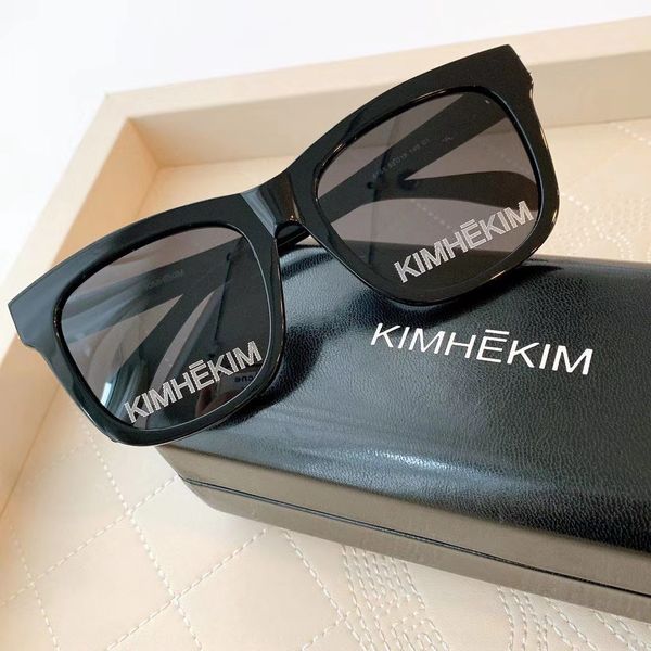 

same sun kimhekim glasses wang liuwen online red double black frame glasses single letter sunglasses, White;black