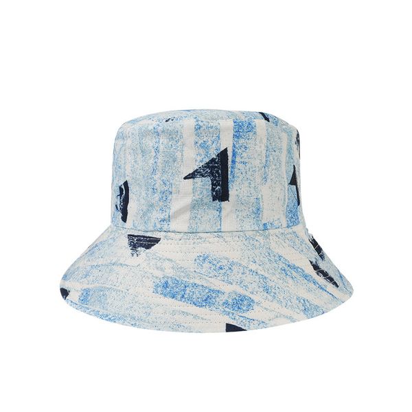 

harajuku bucket hat two side fishing outdoor sunhats harajuku printing summer for fisherman hat women 2020 new, Blue;gray