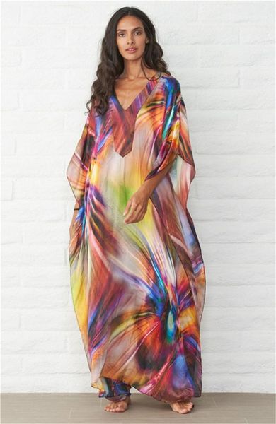 

size loose summer cover-ups floral contrast color swimwear v neck female natural waist clothing free, White;black