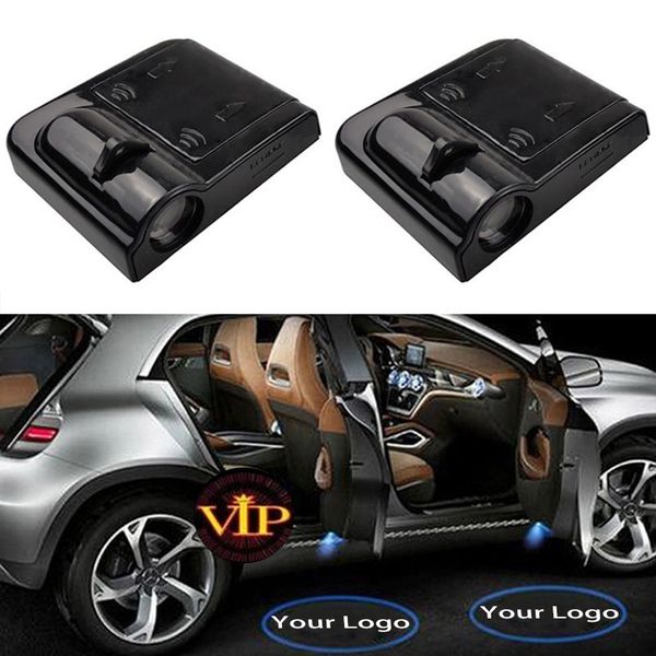 

1pc wireless led car door welcome laser projector logo ghost shadow light universal car door shadow light laser emblem lamp kits