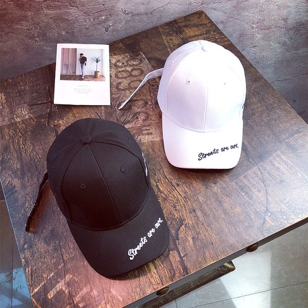 

puq9b korean style personalized fashion letter long belt new curved eaves hat stylish baseball cap baseball cap men and women all-match casu, Blue;gray