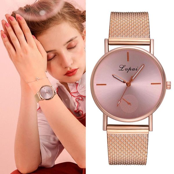 

lvpai 2020 fashion quartz watch women watches ladies girls wrist watch female clock montre femme relogio feminino, Slivery;brown