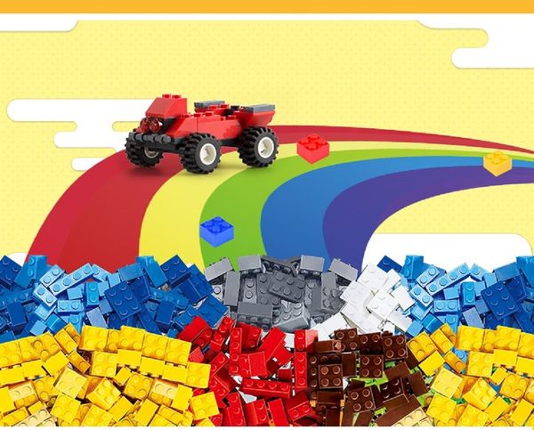 

2020kids diy творческих кирпичей дизайнера-duplo стиля строительных блоков игрушки 625pcs интеллектуальные подарки образования для детей игр