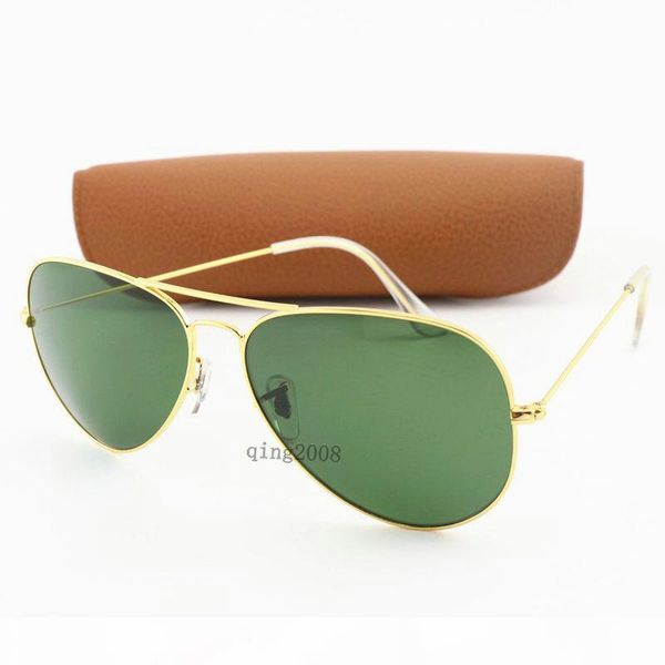 

a men women sunglasses txrppr driving sun glasses gold metal frame green uv400 58mm lens come brown boxdr35, White;black