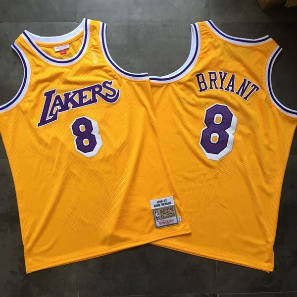 2020 Los Angeles 13 Lakers 13 Jersey Bryant 13 Jersey 13 24 13 8 Basketball Jersey Mitchell Ness Yellow Rookie Swingman Sleeveless 0808 From Sport0073 13 68 Dhgate Com