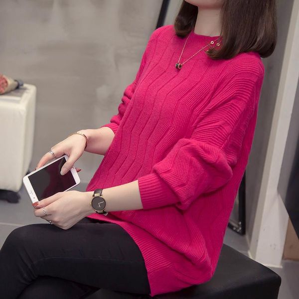 

plus size batwing sleeve knitted pullover women sweater autumn winter fashion loose oversized runway jumper warm lady knitwear, White;black