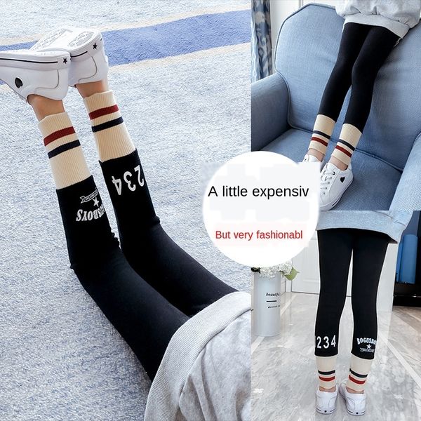 

haqfe fashion girls' wear foreign style fashionable 6 little girls 7 students spring and autumn leggings underpants leggings 8 long pan