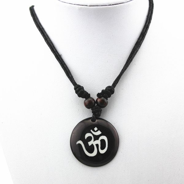 

buddha mala yoga resin om pendants necklaces women men handmade fashion trendy jewelry lover's christmas gift, Silver